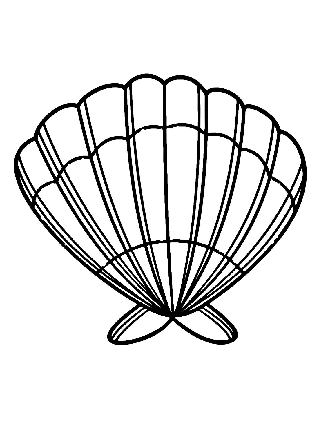 Scallop to print coloring page