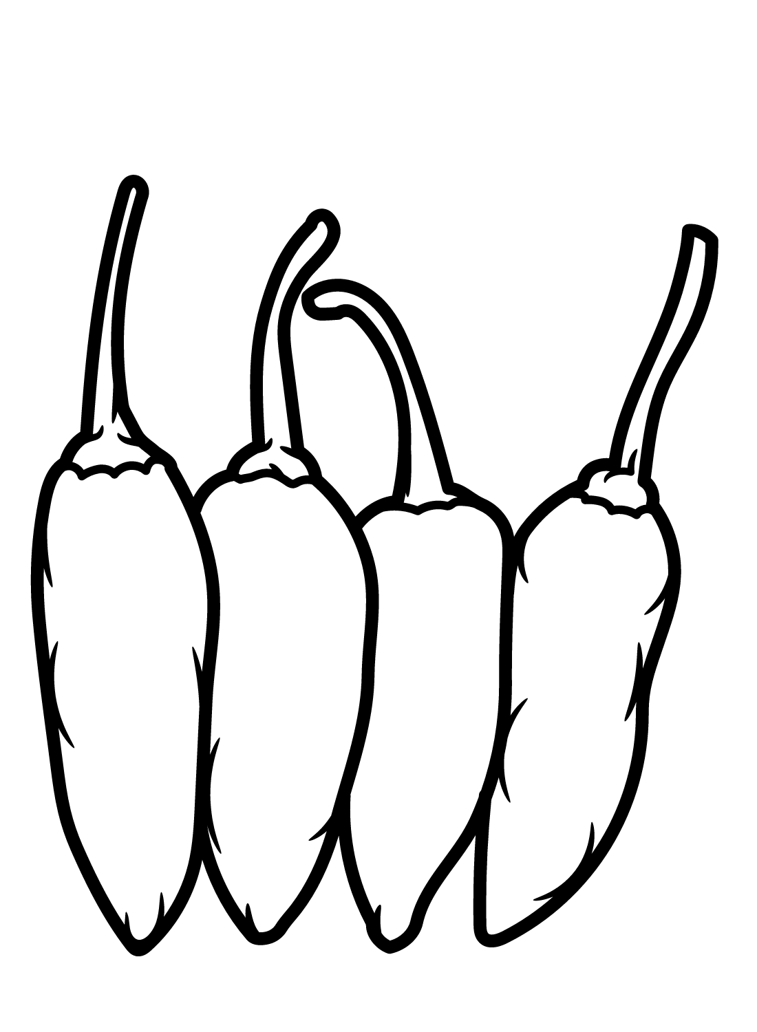 Chili pepper coloring pages printable for free download
