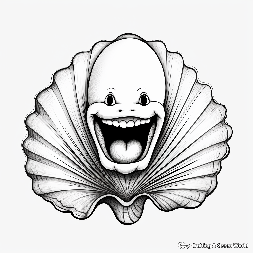 Clam coloring pages