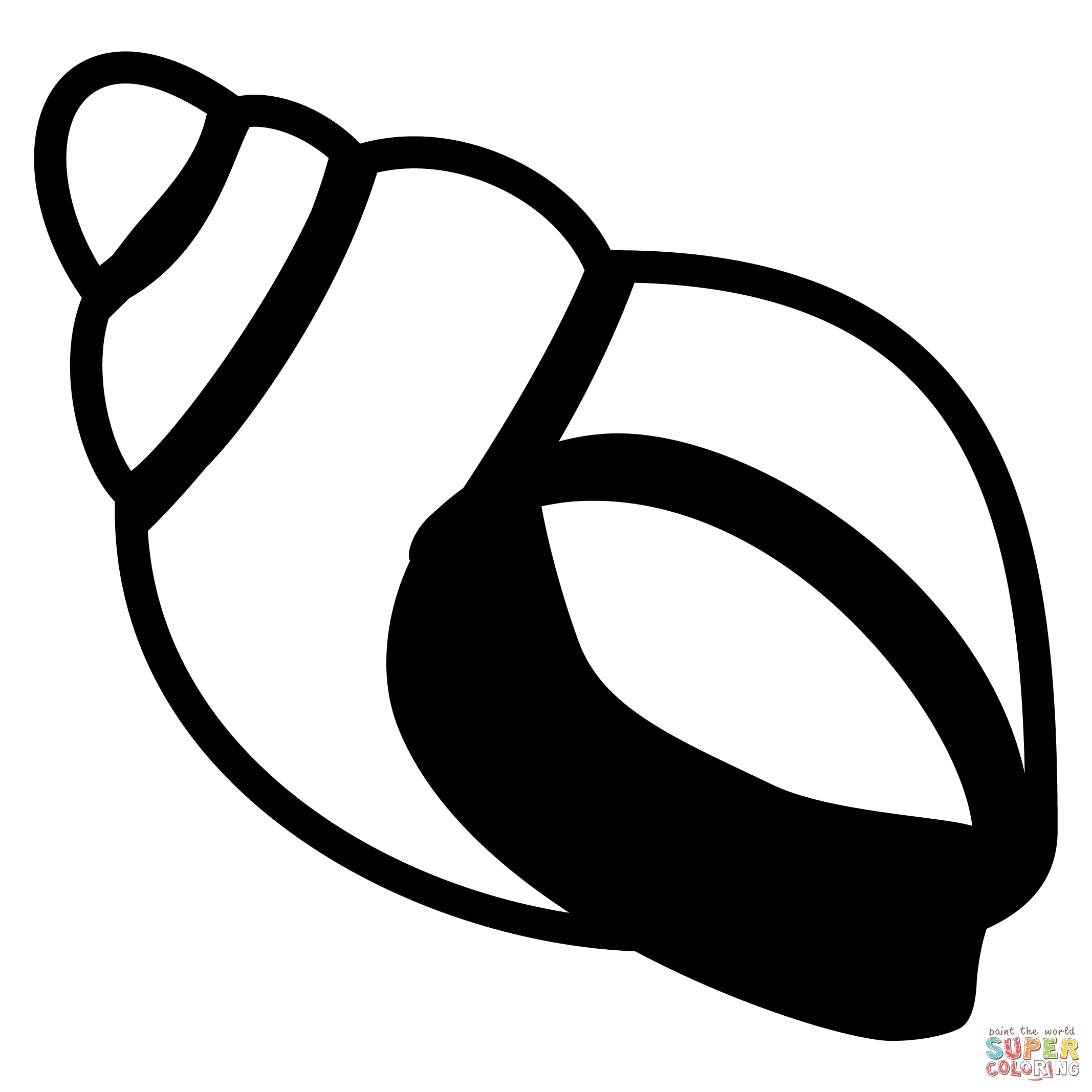 Spiral shell emoji coloring page free printable coloring pages
