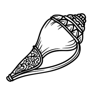 Conch coloring pages printable for free download