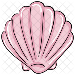 Clam doodle icons