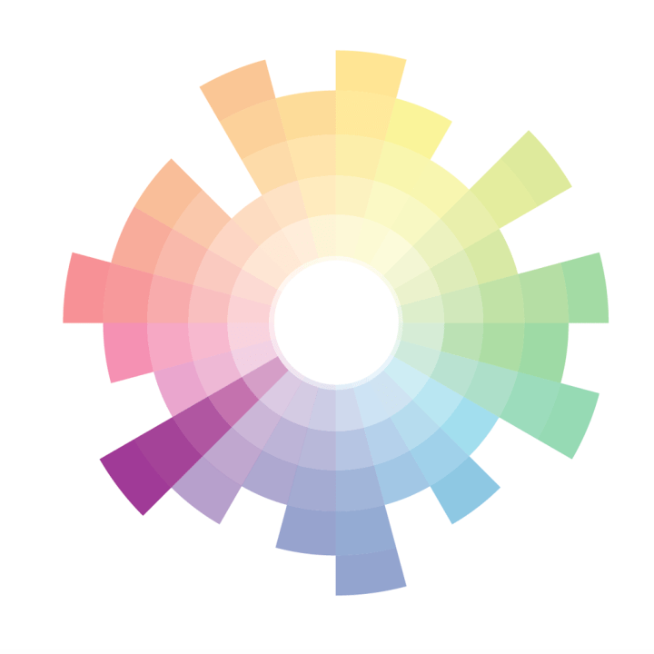 Purple contrast colors applications and meaning