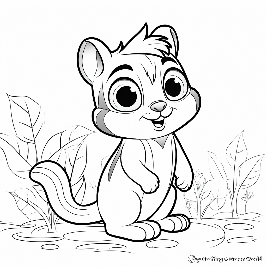 Chipmunk coloring pages