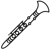 Saxophones and clarinet coloring page free printable coloring pages