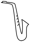 Saxophone coloring page free printable coloring pages