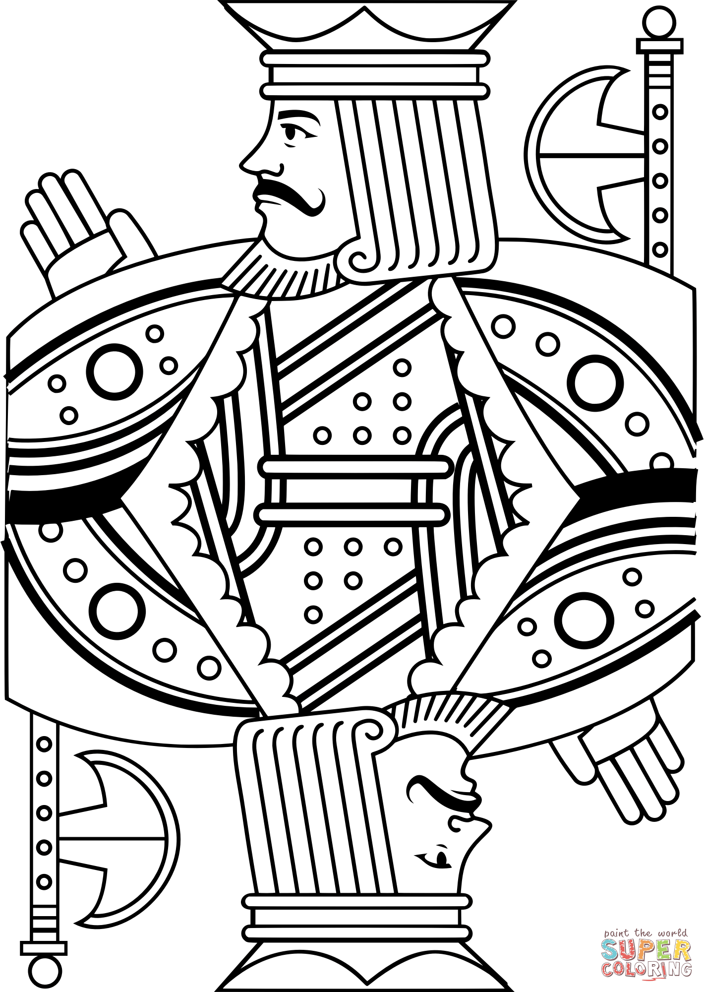 King line drawing coloring page free printable coloring pages