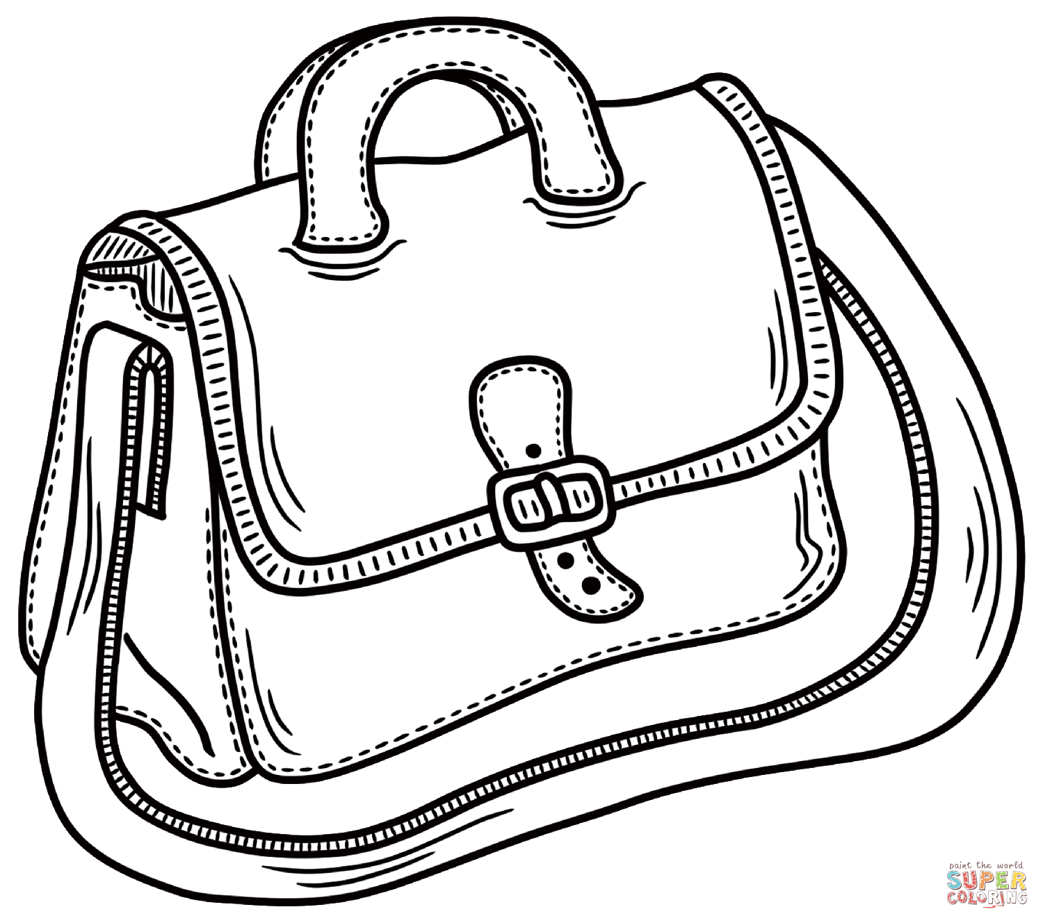 School bag coloring page free printable coloring pages