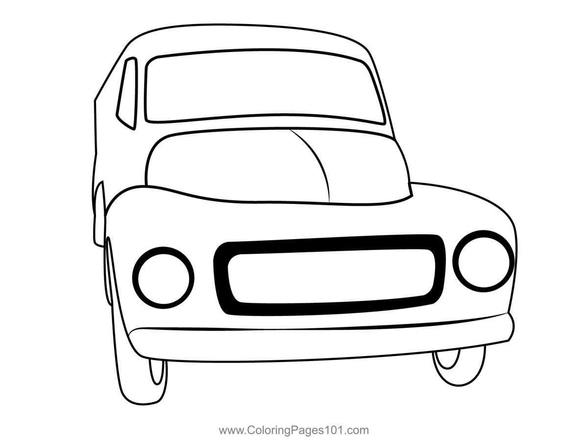 Volvo classic cars coloring page for kids