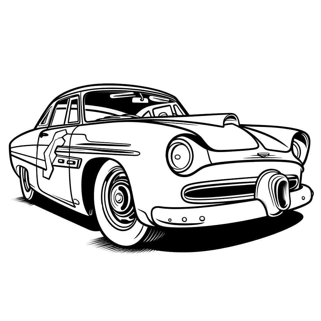 Cars filmauto ausmalbild