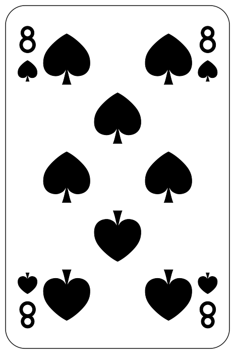 Poker playing card spade greeting card by miroslav nemecek