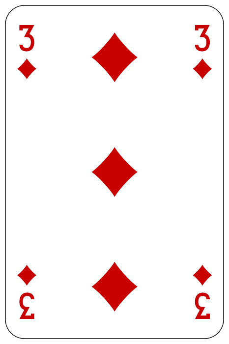 Poker playing card diamond greeting card by miroslav nemecek