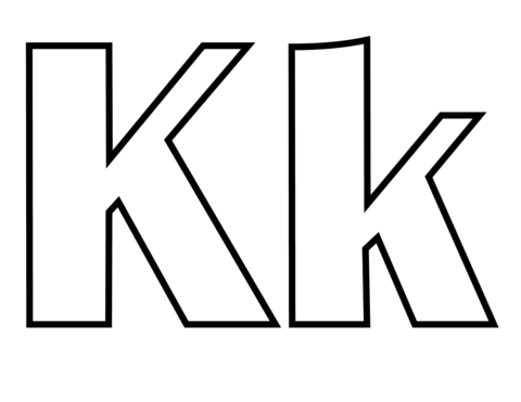 Classic letter k coloring page free printable coloring pages