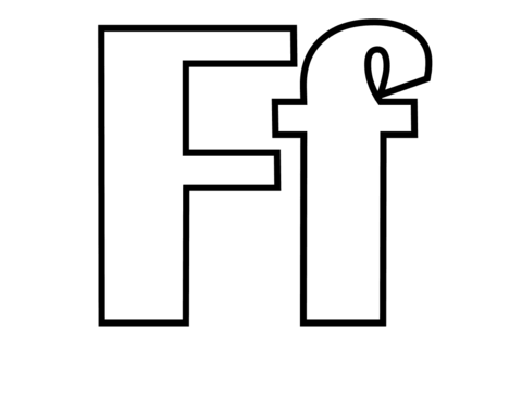Classic letter f coloring page free printable coloring pages