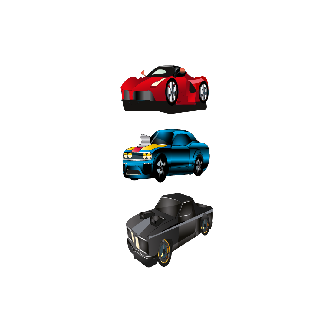 Vector american muscle cars