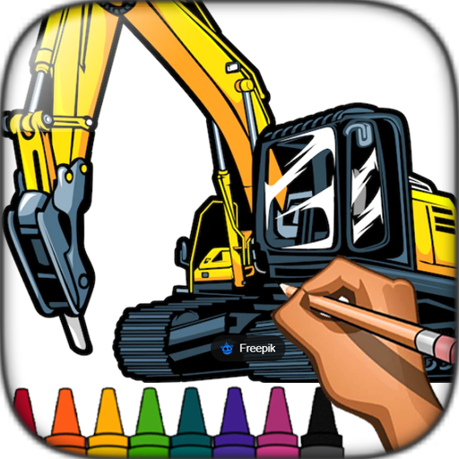 Excavator coloring book