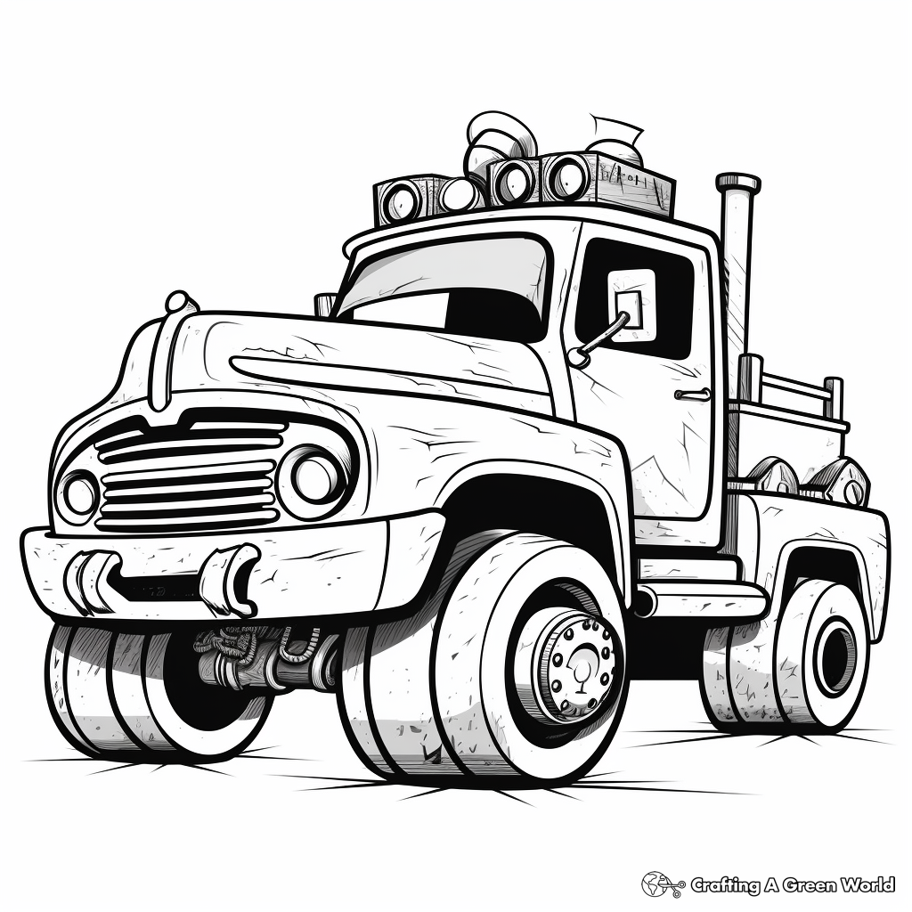 Tow truck coloring pages