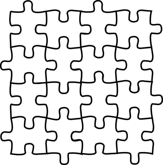 Puzzle pieces coloring page