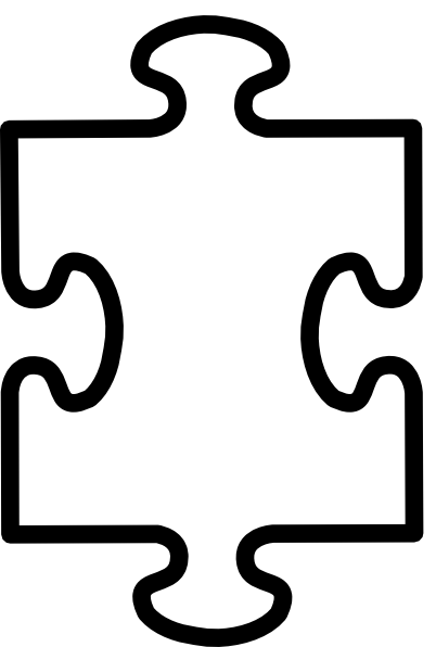 Blank puzzle pieces