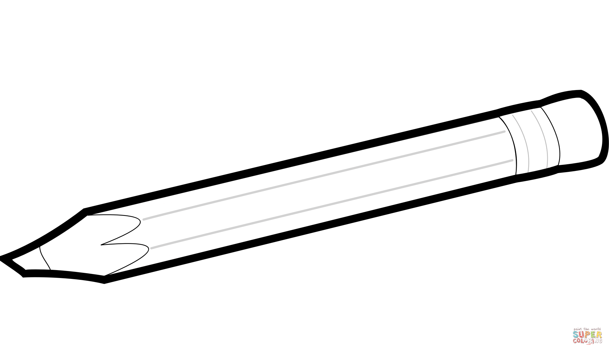 Black and white pencil coloring page free printable coloring pages
