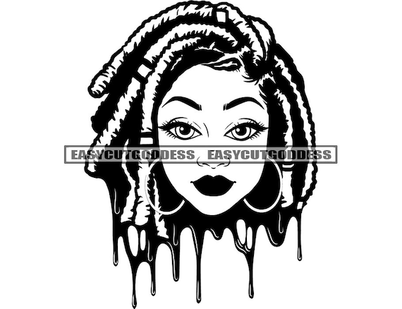 Melanin woman locs dreads dreadlocks hairstyle dripping black