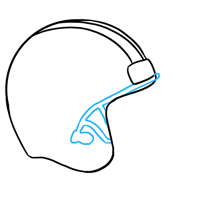 How to draw a football helmet