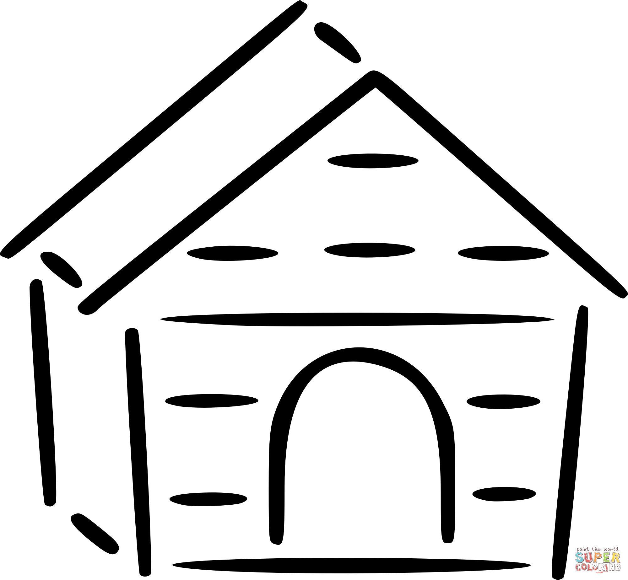 Dog house coloring page free printable coloring pages