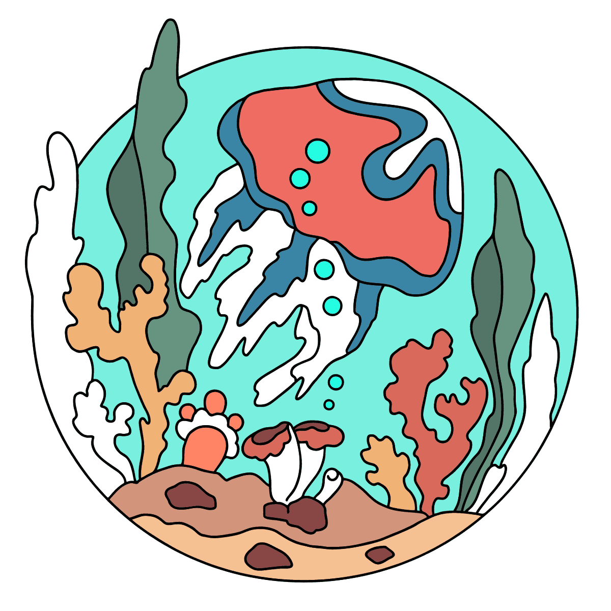 Jellyfish coloring page difficult â online and print for free