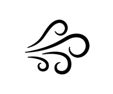 Premium vector hand drawn wind air flow icon free breath symbol fresh air flow sign doodle wind blow icons weather symbol climate design element vector illustration isolated on white background