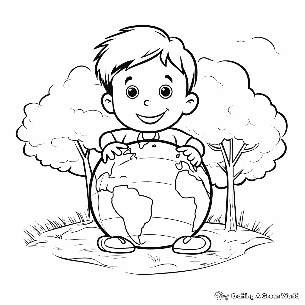 Earth coloring pages
