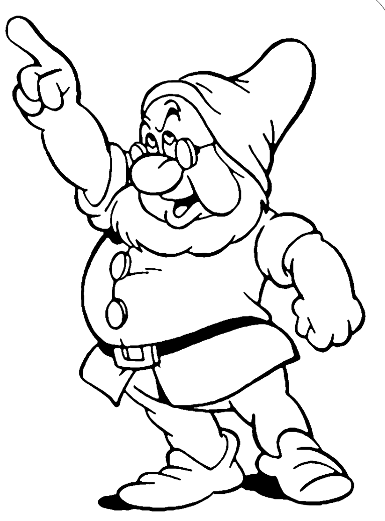 Snow white and the seven dwarfs coloring pages