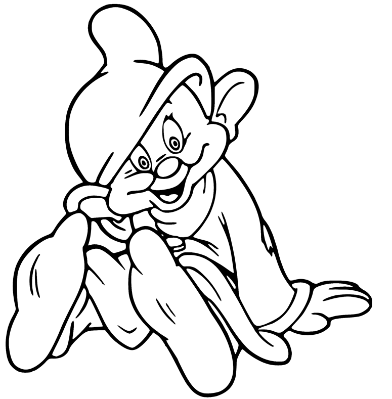 Snow white and the seven dwarfs coloring pages printable for free download
