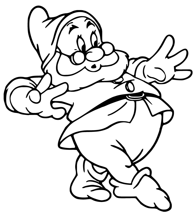 Snow white and the seven dwarfs coloring pages printable for free download