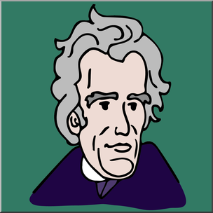 Clip art us president jackson color i