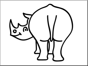 Clip art basic words butt bw unlabeled i