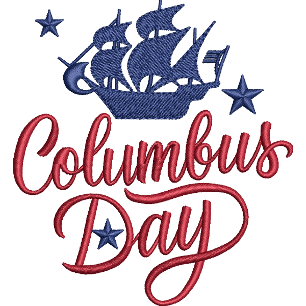 Columbus day design â embroidery designs by
