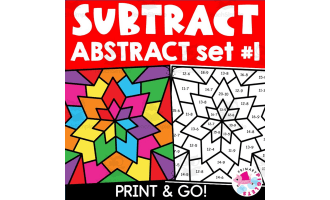 Color by number code division abstract back to school by teach simple