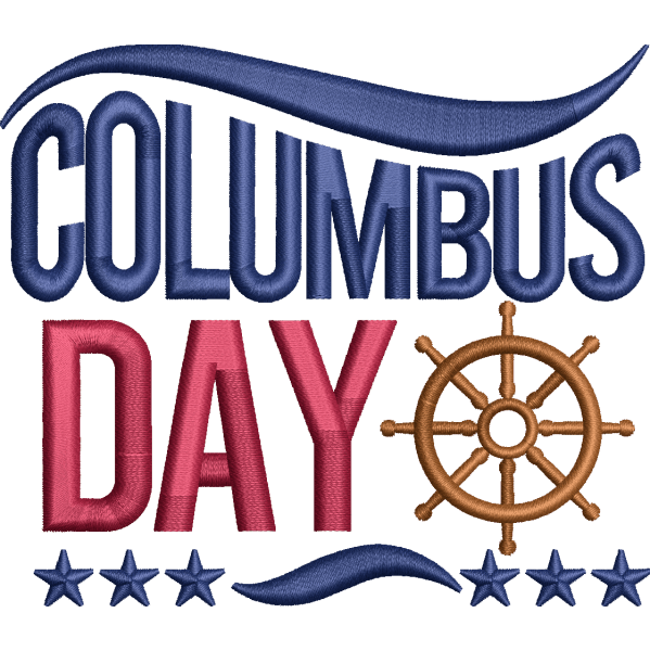 Columbus day text design