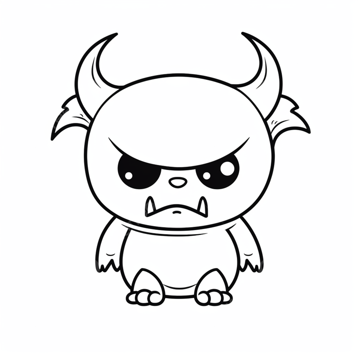 Cute monster coloring page png vector psd and clipart with transparent background for free download