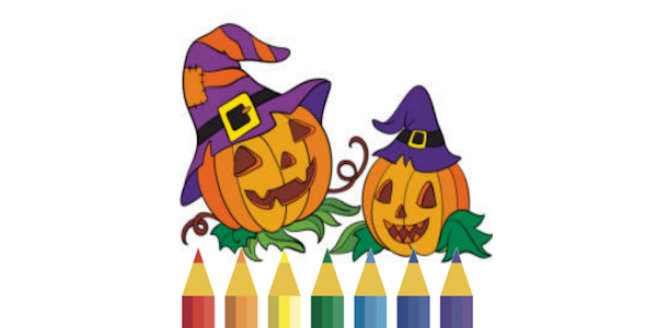 Halloween party coloring