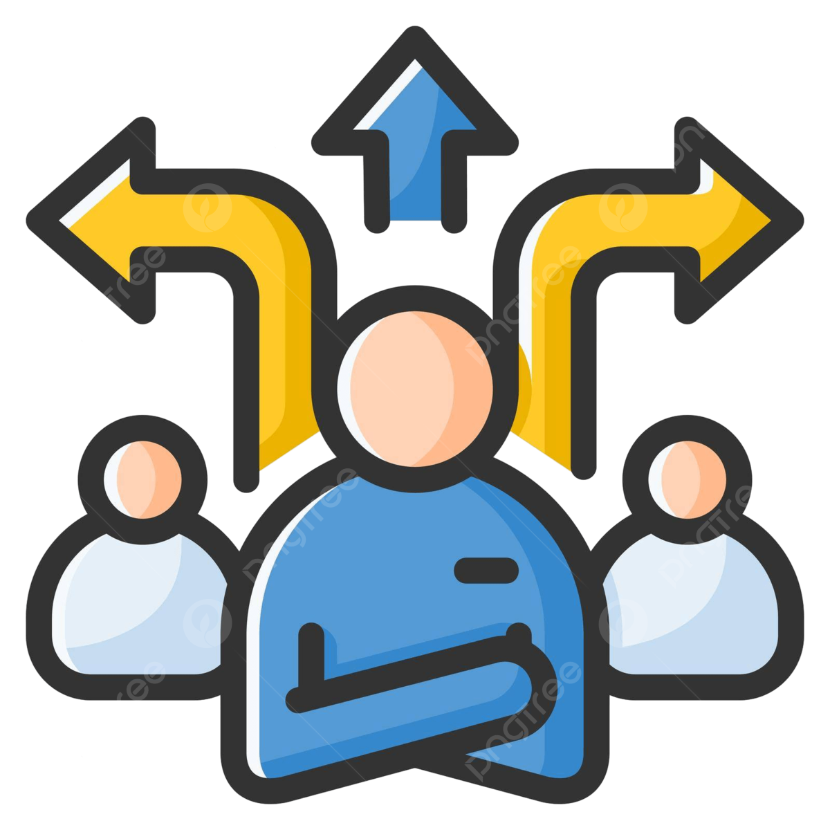 Leadership icon design outline color style line leadership manager vector line leadership manager png and vector with transparent background for free download