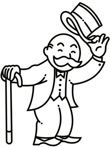 Monopoly man coloring page free printable coloring pages