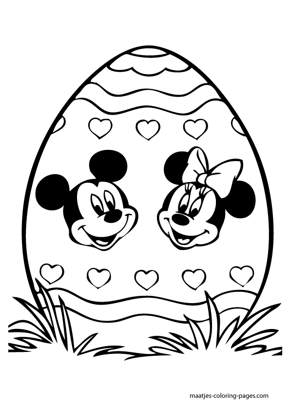 Mickey and minnie mouse easter egg coloring page free easter coloring pages easter coloring book coloring easter eggs