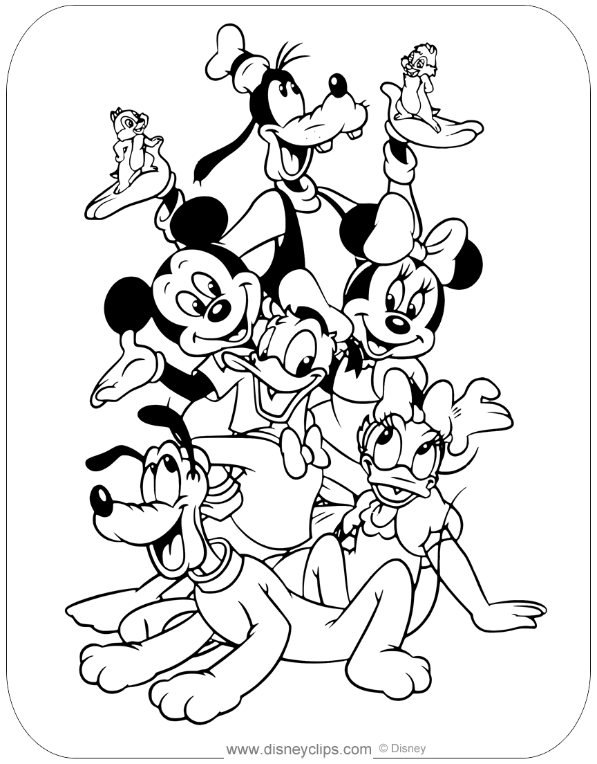 Mickey mouse friends coloring pages