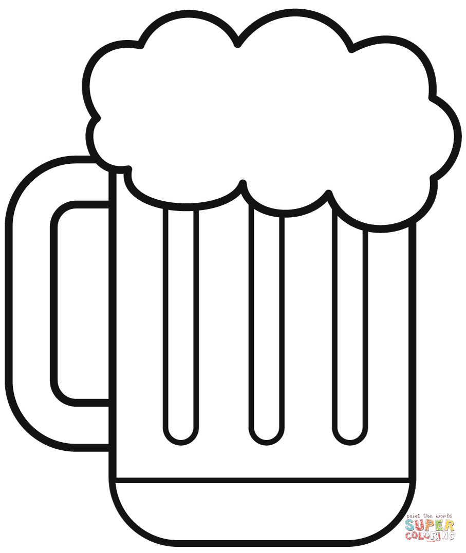 Beer mug coloring page free printable coloring pages