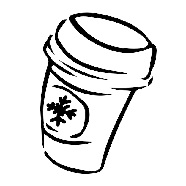 Premium vector coffee cup clipart doodle icon