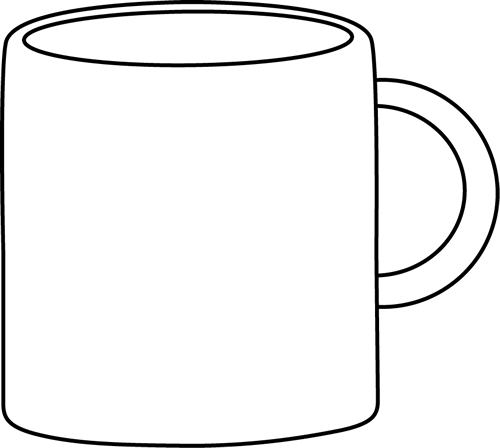 Black and white mug clip art