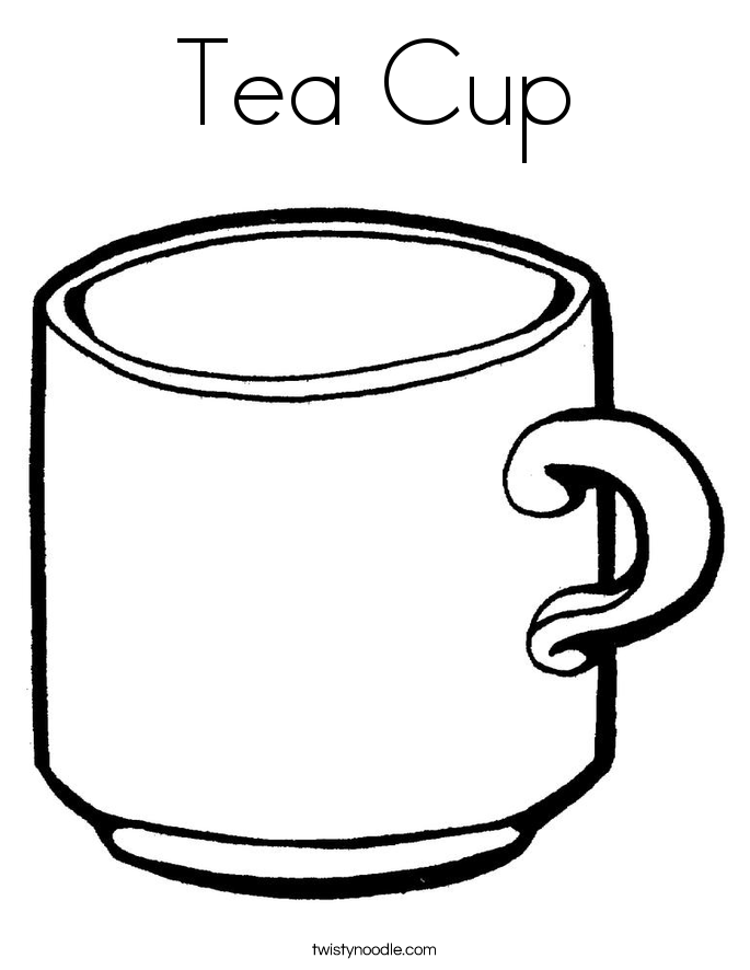 Mug colouring pages for kids