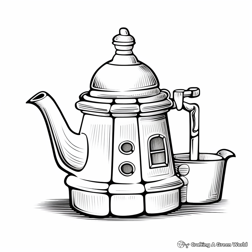 Coffee coloring pages