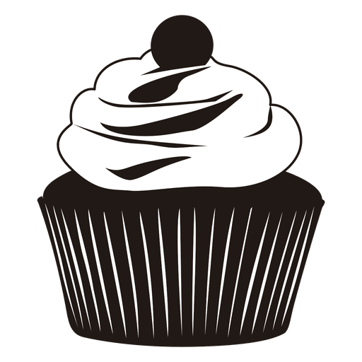 Silhouette of cupcake illustration ad ad affiliate illustration cupcake silhouette cupcake illustration valentines for kids cartoon cake
